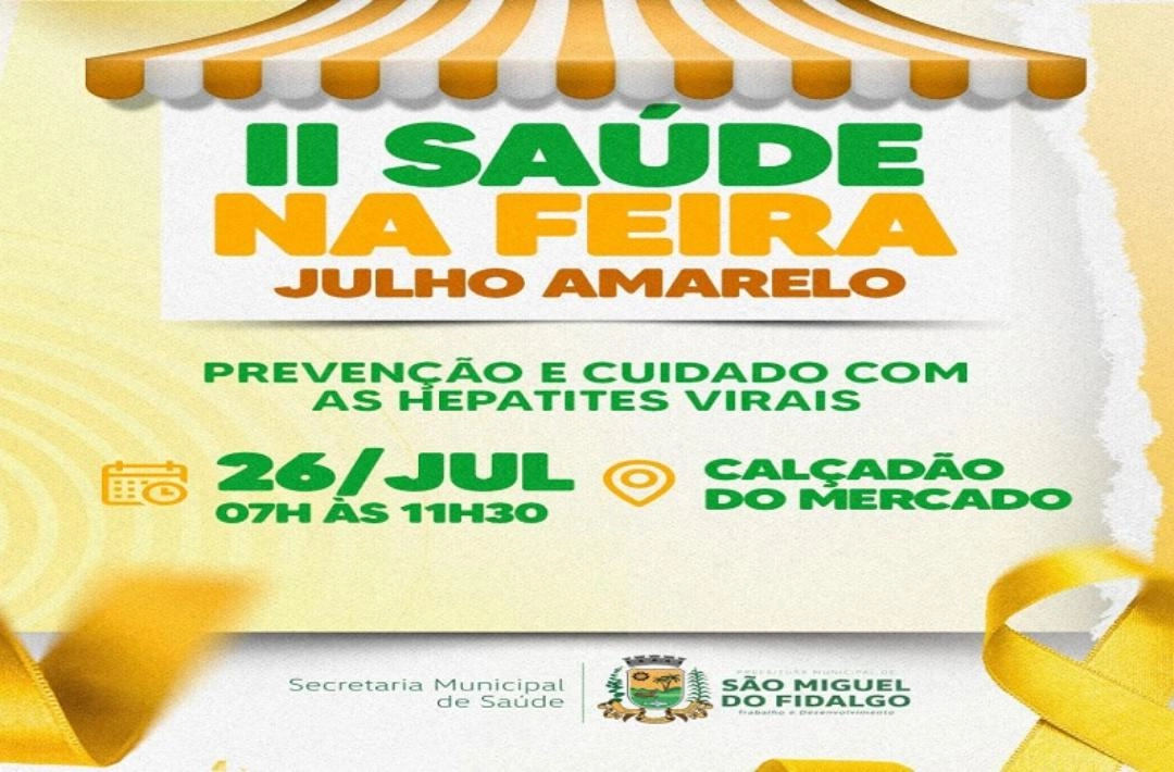 Feira de Saúde leva atendimentos, orientações e prevenção ao calçadão do mercado em São Miguel do Fidalgo