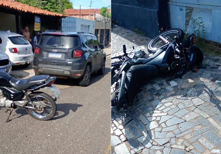 Motociclista morre após ser arremessado em calçada durante acidente com carro em Teresina