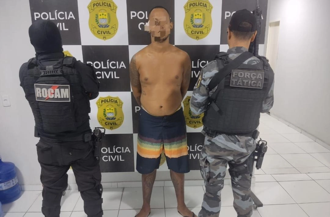 Foragido da Justiça é capturado pela PM em matagal usado para tráfico em Floriano