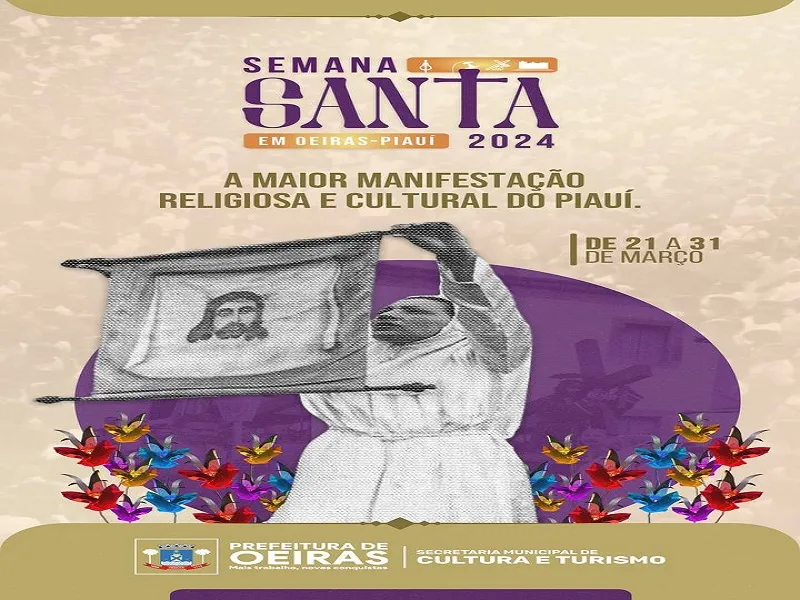 Prefeitura de Oeiras divulga programação cultural da Semana Santa 2024