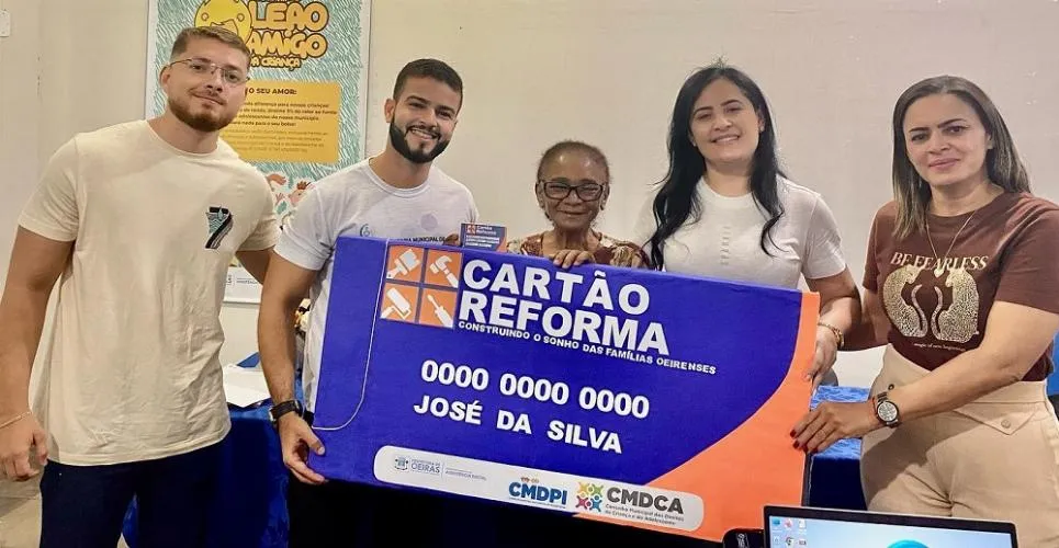 Cartão Reforma: Prefeitura beneficia novas famílias com crédito para compra de material de construção em Oeiras