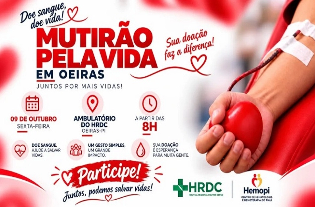 Hospital Deolindo Couto e Hemopi realizam campanha de doação em Oeiras