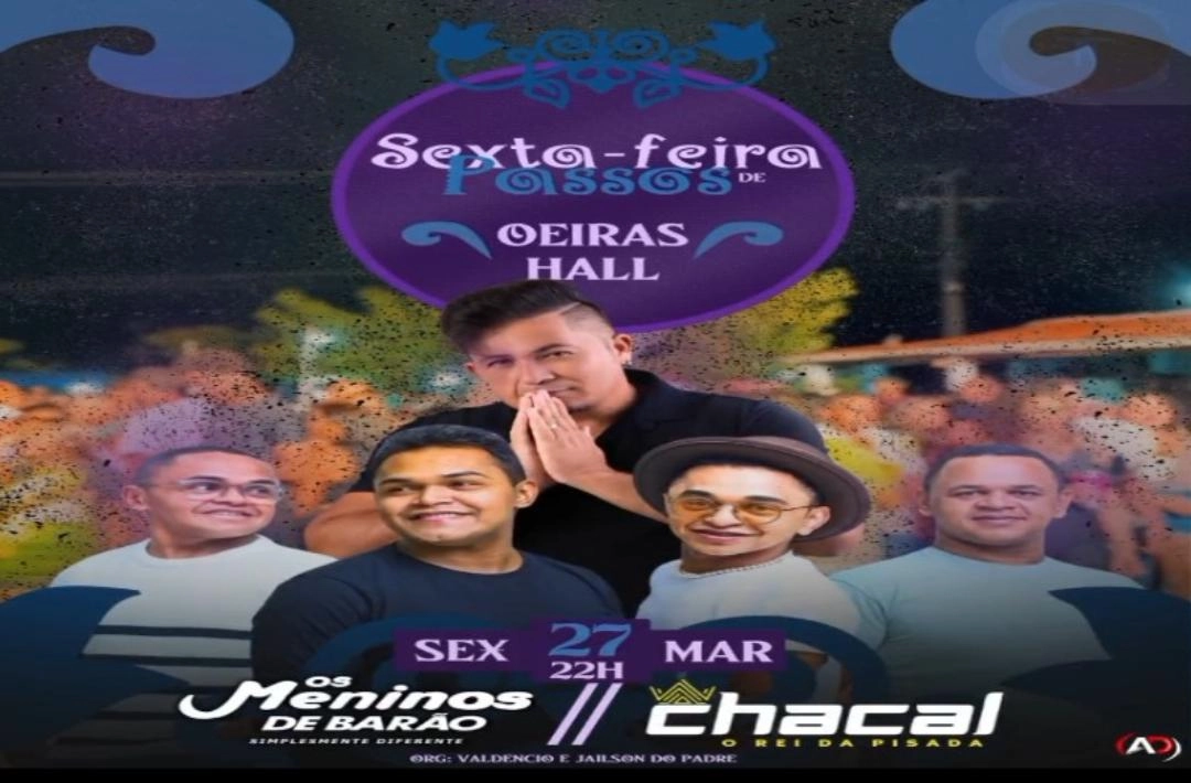 Os Meninos de Barão são atração da Sexta-feira de Passos no Oeiras Hall