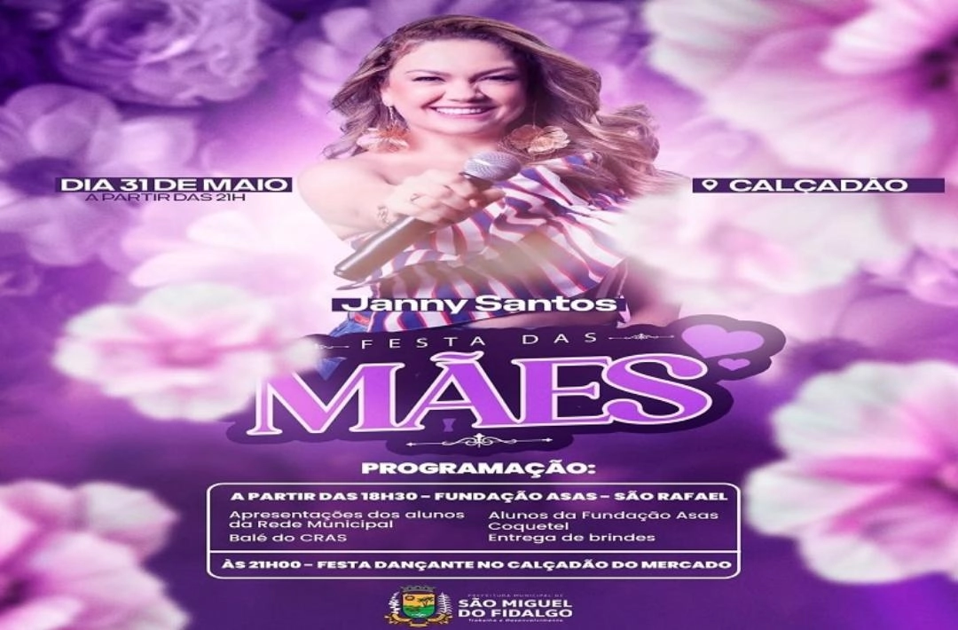 São Miguel do Fidalgo realiza Festa das Mães com atrações culturais e show de Janny Santos