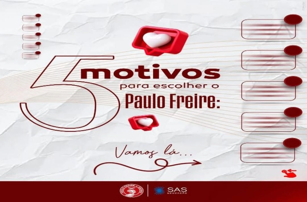 Conheça cinco motivos para escolher o Colégio Paulo Freire