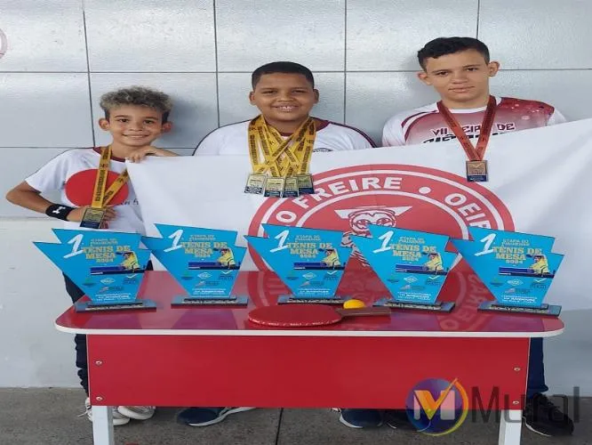 Alunos da Sociedade Educacional Paulo Freire brilham no 1º Campeonato Piauiense de Tênis de Mesa