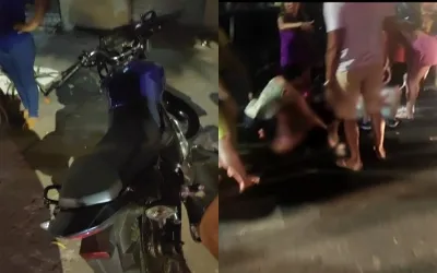 Motoqueiro foge de blitz, provoca acidente e passageira fica gravemente ferida em Teresina