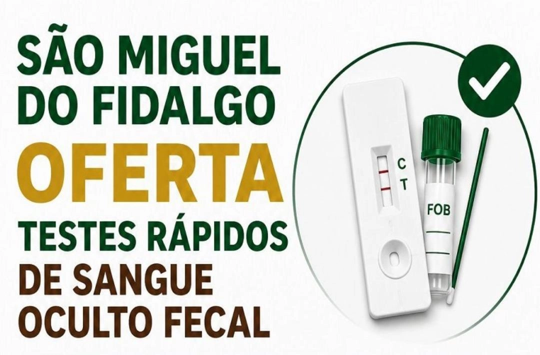 São Miguel do Fidalgo disponibiliza teste rápido de sangue oculto fecal na rede municipal de saúde