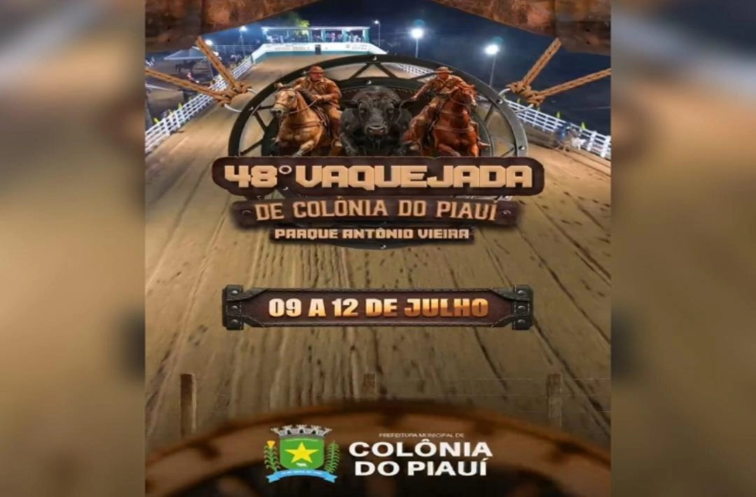 48ª Vaquejada de Colônia do Piauí acontecerá de 9 a 12 de julho no Parque Antônio Vieira