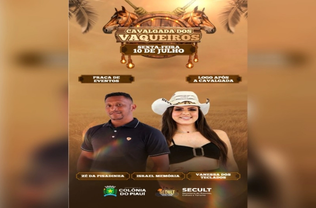 Cavalgada dos Vaqueiros abre programação da 48ª Vaquejada de Colônia do Piauí nesta sexta-feira, 10