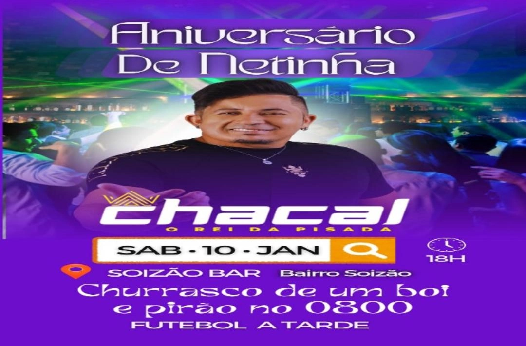 Chacal faz show neste sábado, 10, no Soizão Bar com churrasco de um boi liberado
