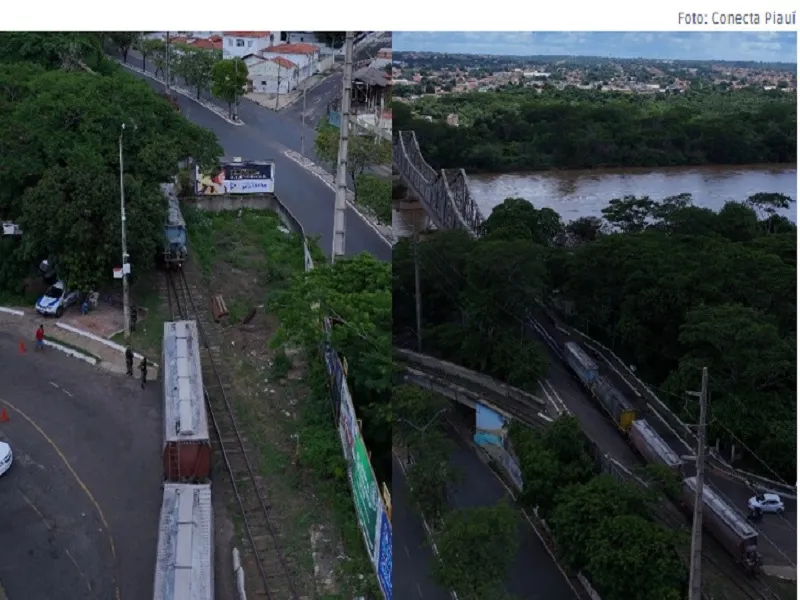 Vagão se solta de trem e Ponte Metálica fica interditada entre Teresina e Timon