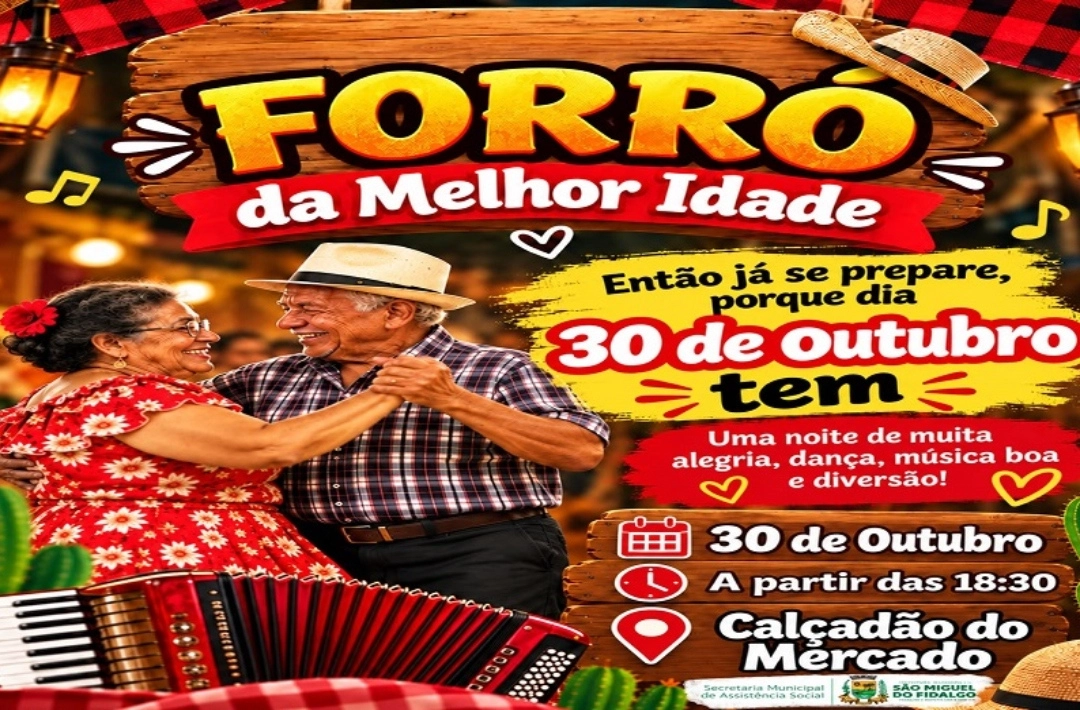 São Miguel do Fidalgo realiza Forró da Melhor Idade nesta sexta-feira (30)