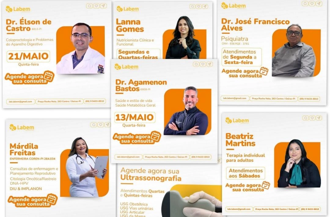 LABEM apresenta agenda de atendimentos de maio com consultas, exames e acompanhamento especializado em diferentes áreas da saúde