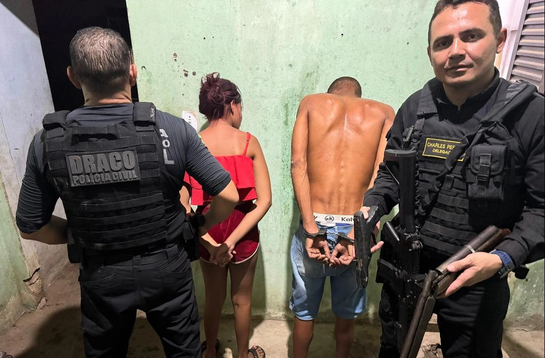 Casal faz ameaça armada a delegado pelas redes sociais e é preso em Floriano; veja mensagens