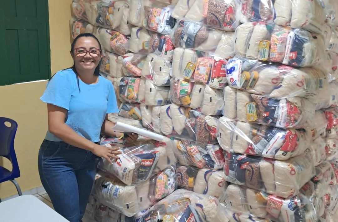 São Miguel do Fidalgo recebe 233 cestas básicas destinadas a famílias da zona rural