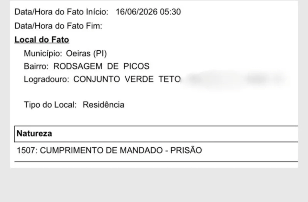 Polícia Militar cumpre mandado de prisão durante operação em Oeiras