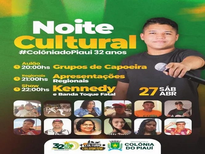 Noite Cultural celebra o aniversário de 32 Anos de Colônia do Piauí
