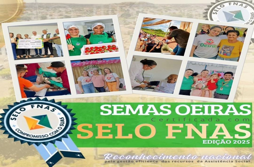 Oeiras obtém Selo FNAS 2025 por gestão de recursos da assistência social