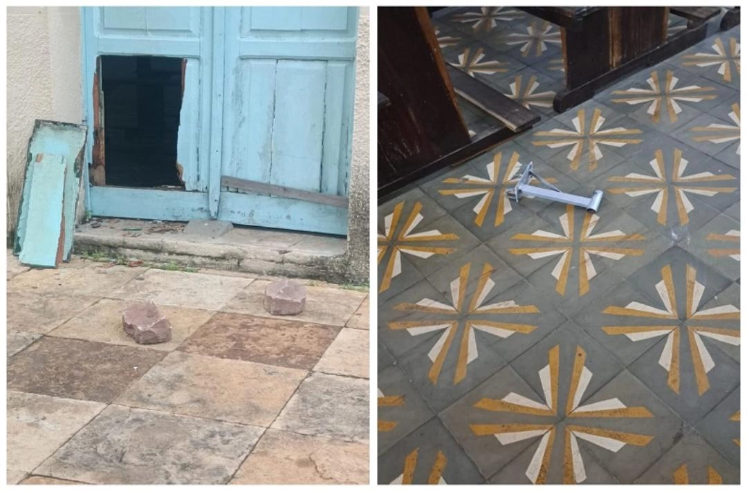 Igreja da Conceição é arrombada e tem equipamentos furtados no Centro de Oeiras