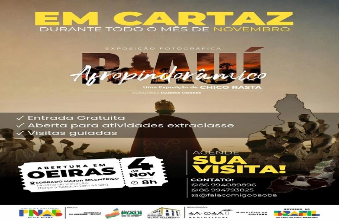 Exposição PIAUÍ Afropindorâmico está em cartaz no Sobrado Major Selemérico em Oeiras