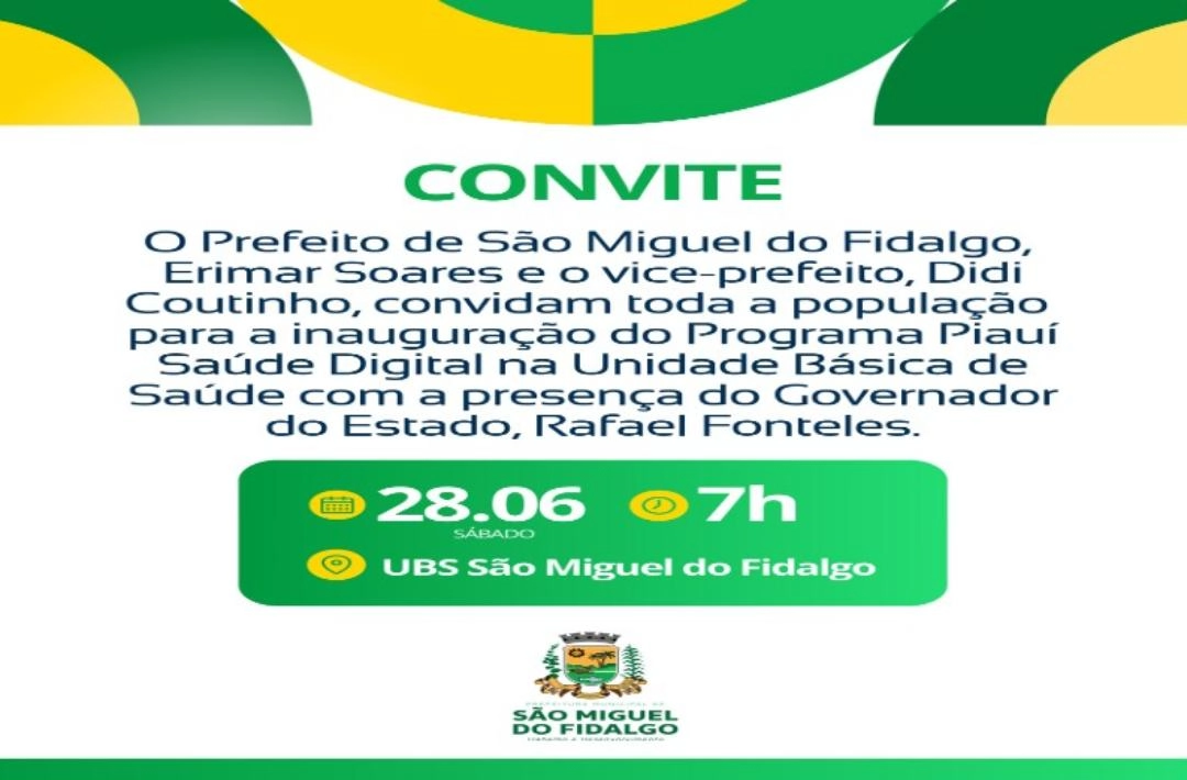 São Miguel do Fidalgo realiza solenidade de implantação oficial do Programa Piauí Saúde Digital com a presença do governador Rafael Fonteles 
