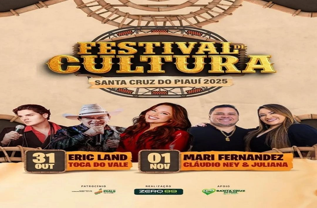 Prefeita Laís Barroso divulga atrações do Festival de Cultura de Santa Cruz do Piauí. Confira!