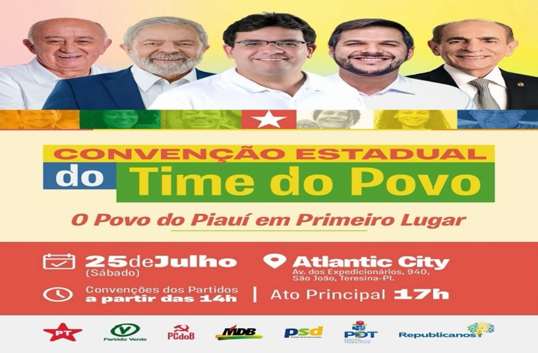 Convenção Estadual do Time do Povo acontece neste sábado (25) em Teresina