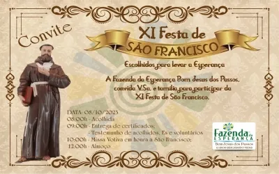 Fazenda da Esperança Bom Jesus dos Passos realiza a XI Festa de São Francisco