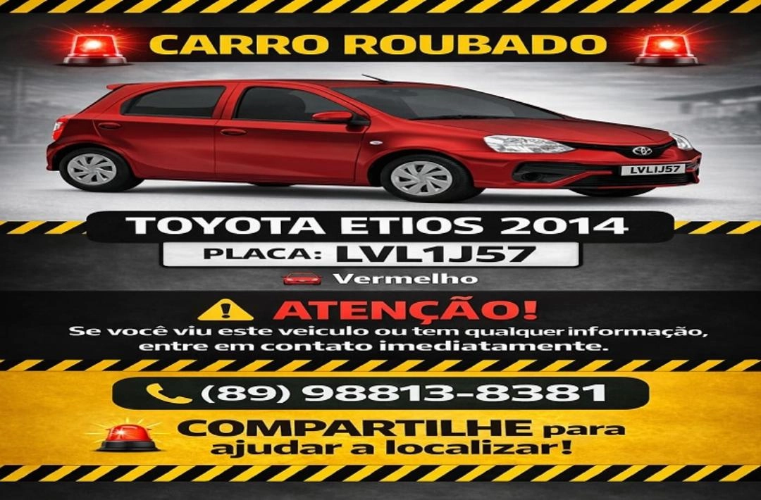 Carro é furtado após invasão de residência na zona rural de Oeiras