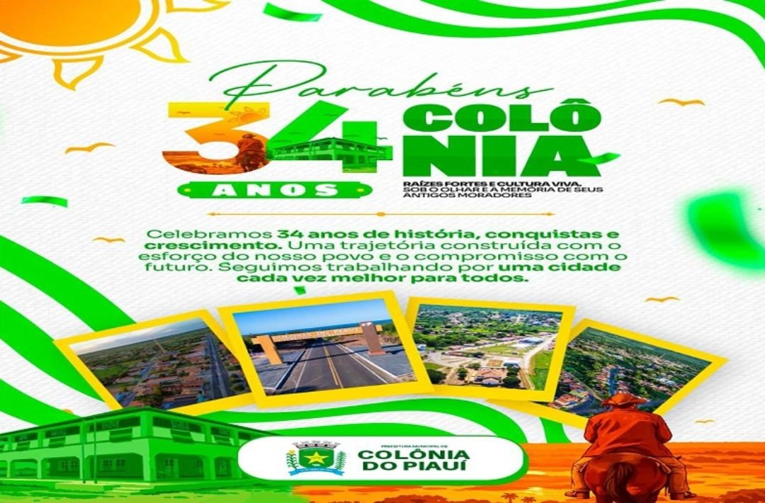 Colônia do Piauí chega aos 34 anos com crescimento visível e cultura que sustenta sua identidade