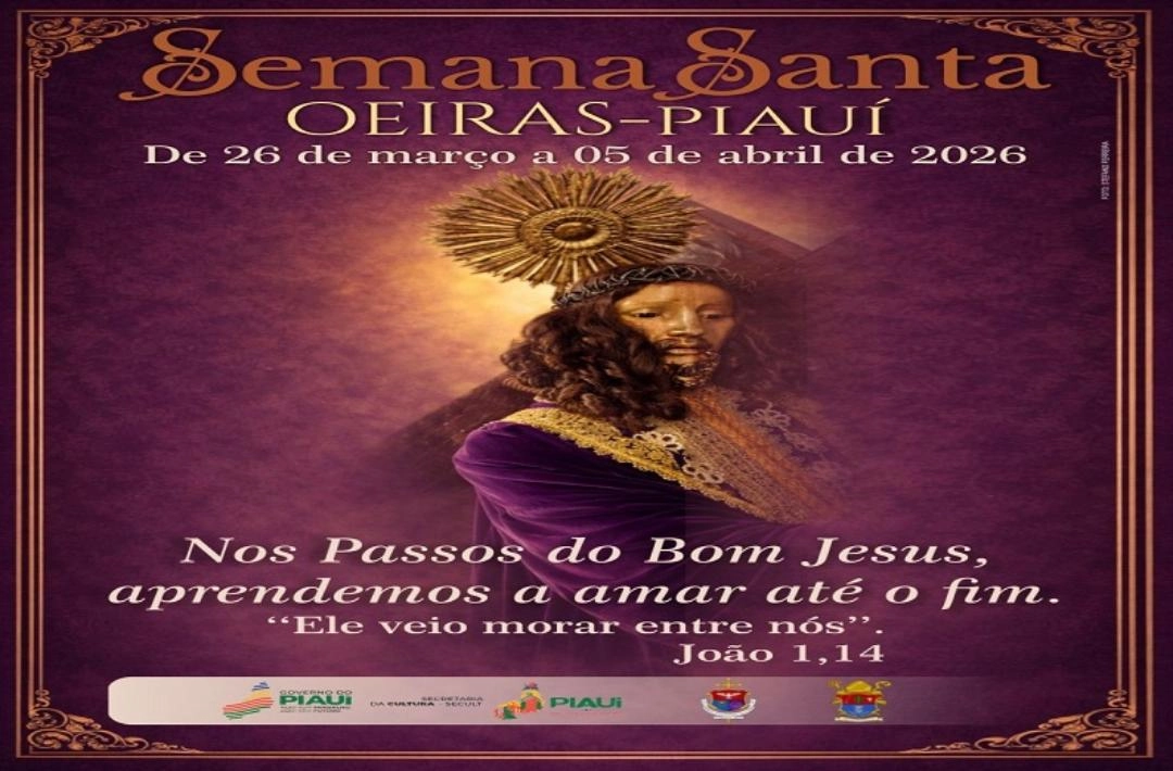 Semana Santa de Oeiras terá programação de 26 de março a 5 de abril com celebrações tradicionais e ritos históricos; confira!