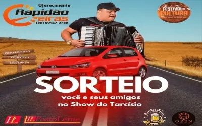 Rapidão Oeiras realiza sorteio para levar fãs ao show de Tarcísio do Acordeon em Santa Cruz do Piauí