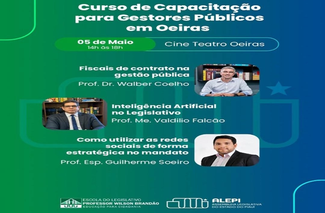Assembleia Itinerante chega a Oeiras com cursos e ações educativas em celebração aos 190 anos do Legislativo