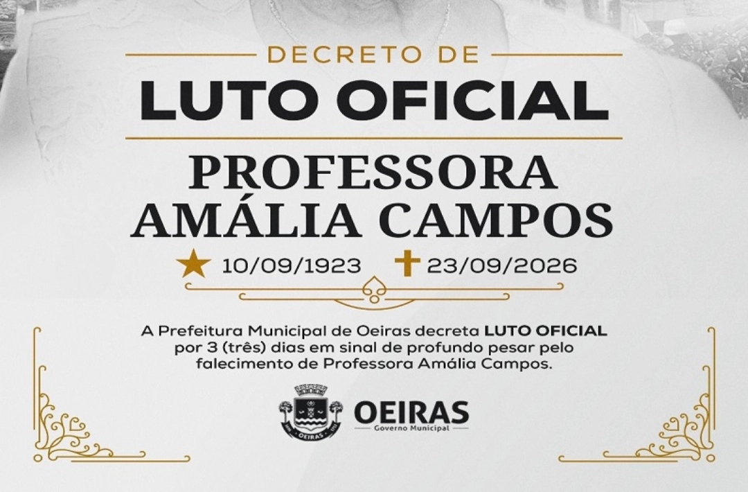 Inauguração da Praça Deputado Assis Carvalho é adiada em razão de luto oficial por Dona Amália Campos