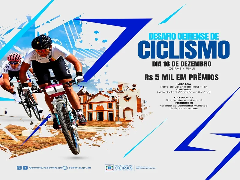 Com inscrições abertas, Desafio Oeirense de Ciclismo 2023 acontece dia 16 de dezembro