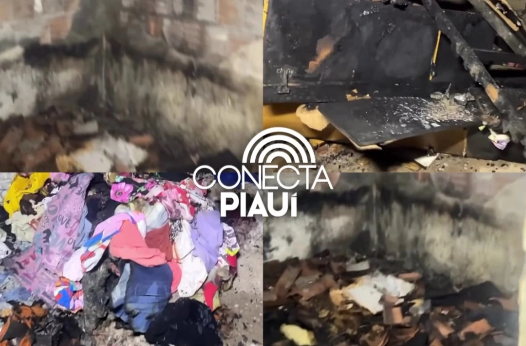 Incêndio destrói casa onde moravam mãe e dois filhos na zona rural de Jaicós