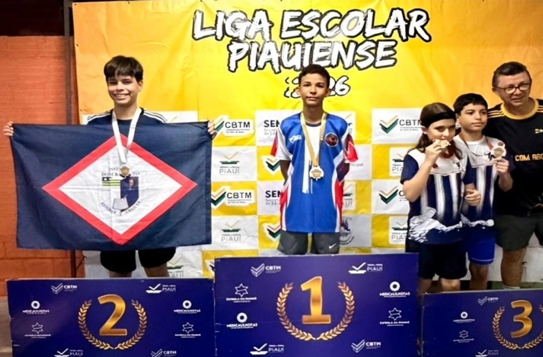 Atletas de Oeiras conquistam medalhas na terceira etapa da Liga Escolar de Tênis de Mesa em Teresina