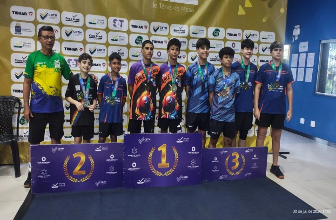 Associação Oeirense de Tênis de Mesa encerra participação na Copa Brasil Ouro com cinco medalhas