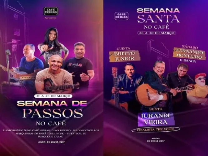 Café Oeiras anuncia programação especial para a Semana de Passos e Semana Santa
