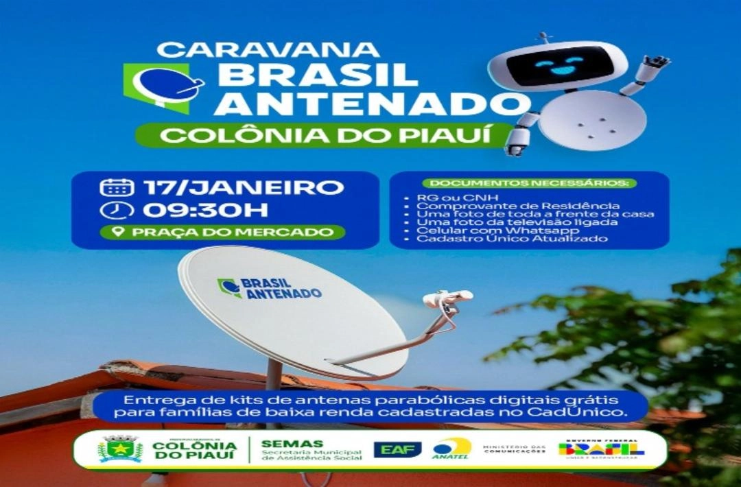 Colônia do Piauí recebe Caravana Brasil Antenado neste sábado, 17