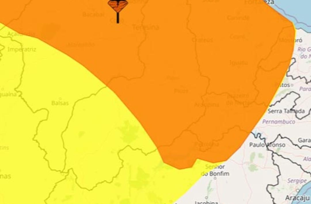Inmet emite alertas para chuvas intensas em todo o Piauí até sexta-feira (20)