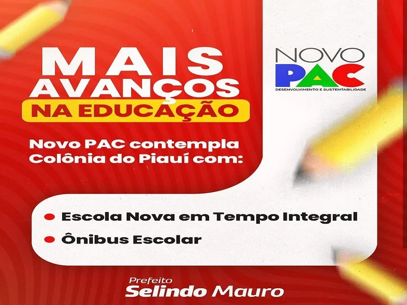 Colônia do Piauí é contemplada com novo ônibus escolar e construção de uma Escola de Tempo Integral