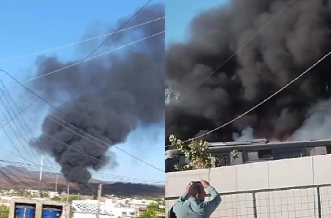 Incêndio de grandes proporções atinge garagem de ônibus em Picos