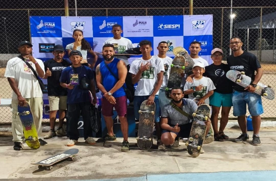 Skatistas de Oeiras conquistam posições de destaque na terceira etapa do Circuito Piauiense de Skate