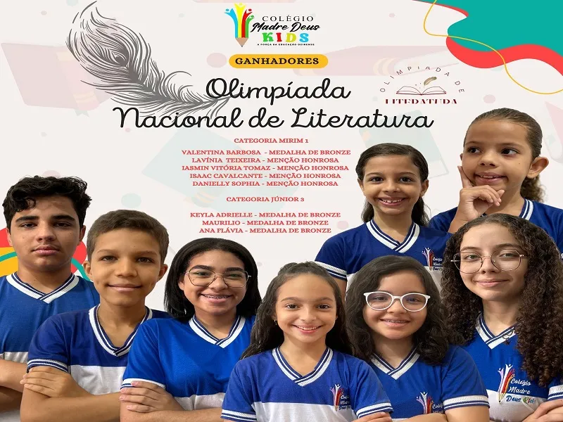 Colégio Madre Deus Kids se destaca em Oeiras na Olimpíada Nacional de Literatura