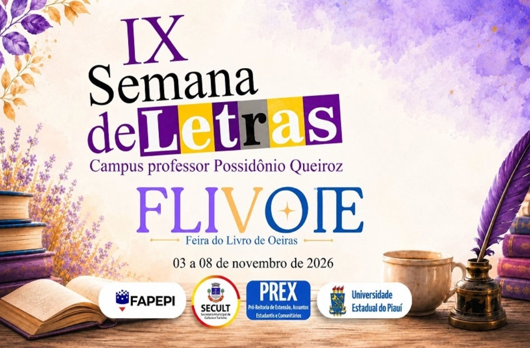 FLIVOE: Feira do Livro de Oeiras acontece na UESPI em novembro e está com inscrições abertas