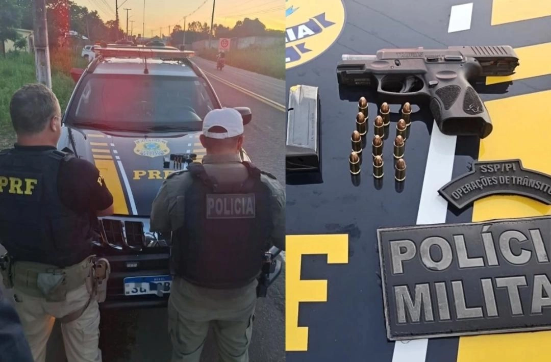 Porsche é interceptado na BR-343 e pistola 9mm é apreendida em Floriano