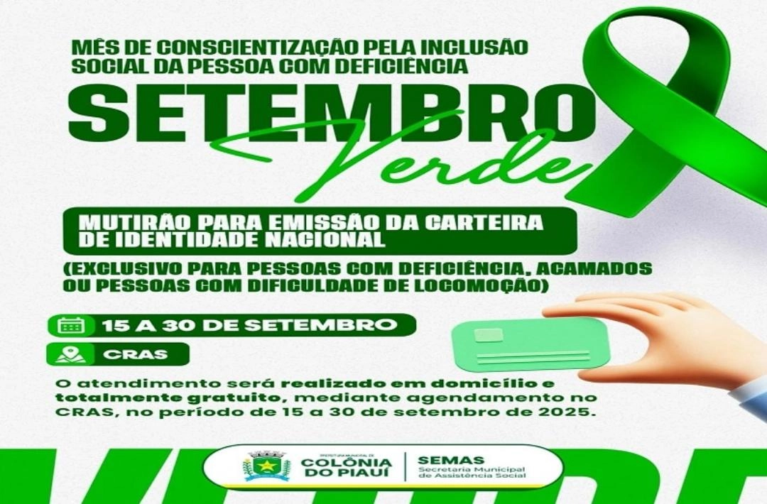 Colônia do Piauí promove mutirão de emissão de carteiras de identidade para pessoas com deficiência