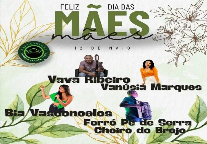 Um Dia das Mães especial: música e gastronomia no Restaurante Estação Faveira Verde